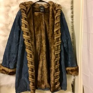 Dennis Basso leather coat